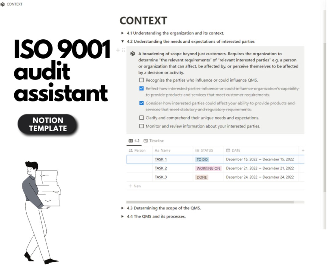 Streamline Your Business With Our ISO 9001 Assistant Notion Template - Etsy