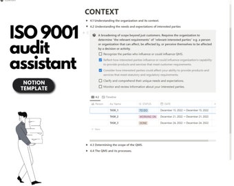 Streamline Your Business with our ISO 9001 Assistant Notion Template