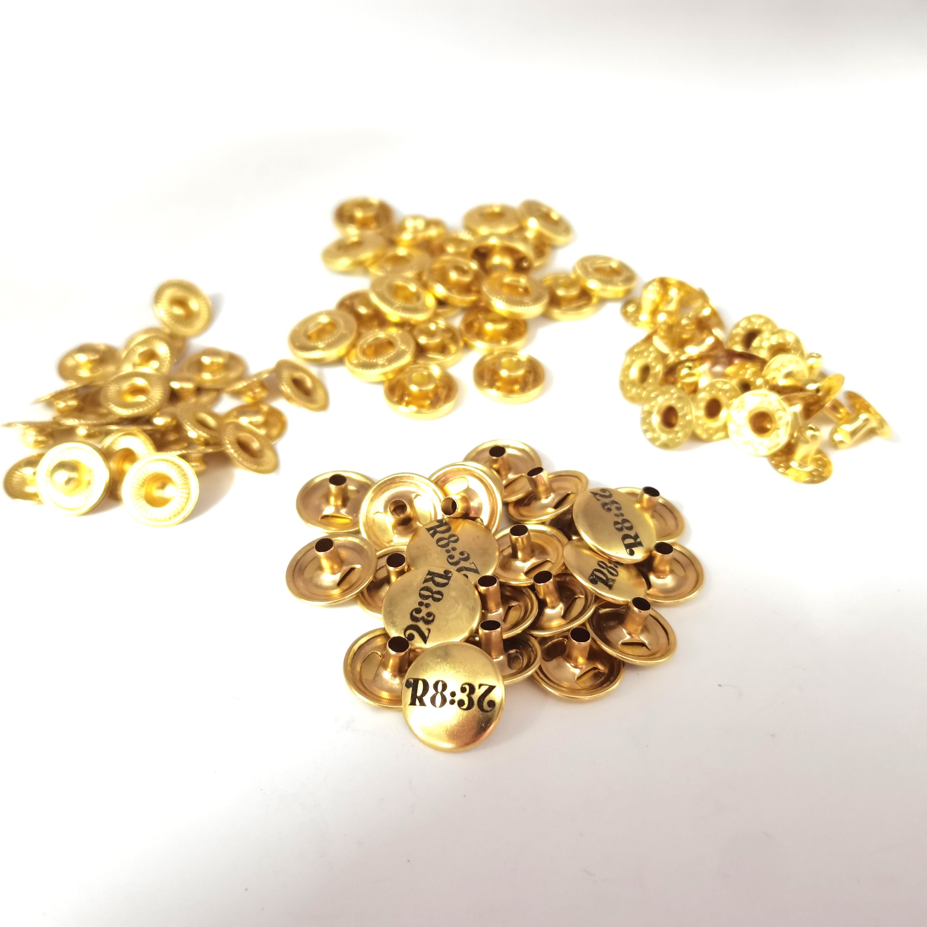 Personalized Logo/Text Brass Snap Closure 4size 8/10/12.5/15mm