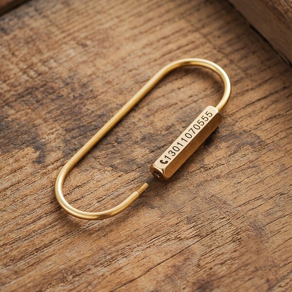 Brass Keychain Etsy