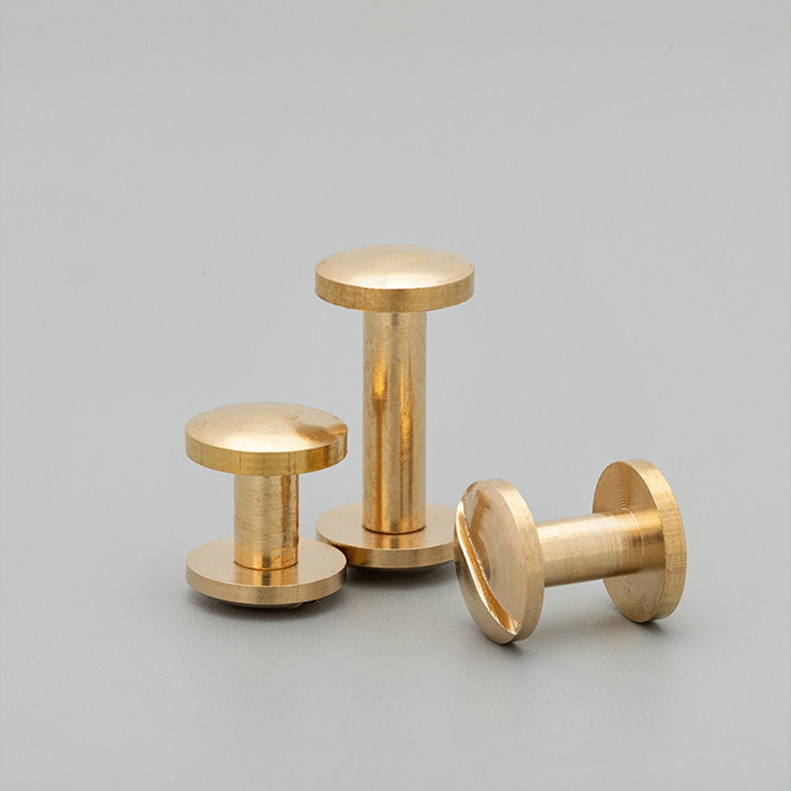 Brass Screw Rivets Leather Fastener Studs Chicago Rivets Book Etsy