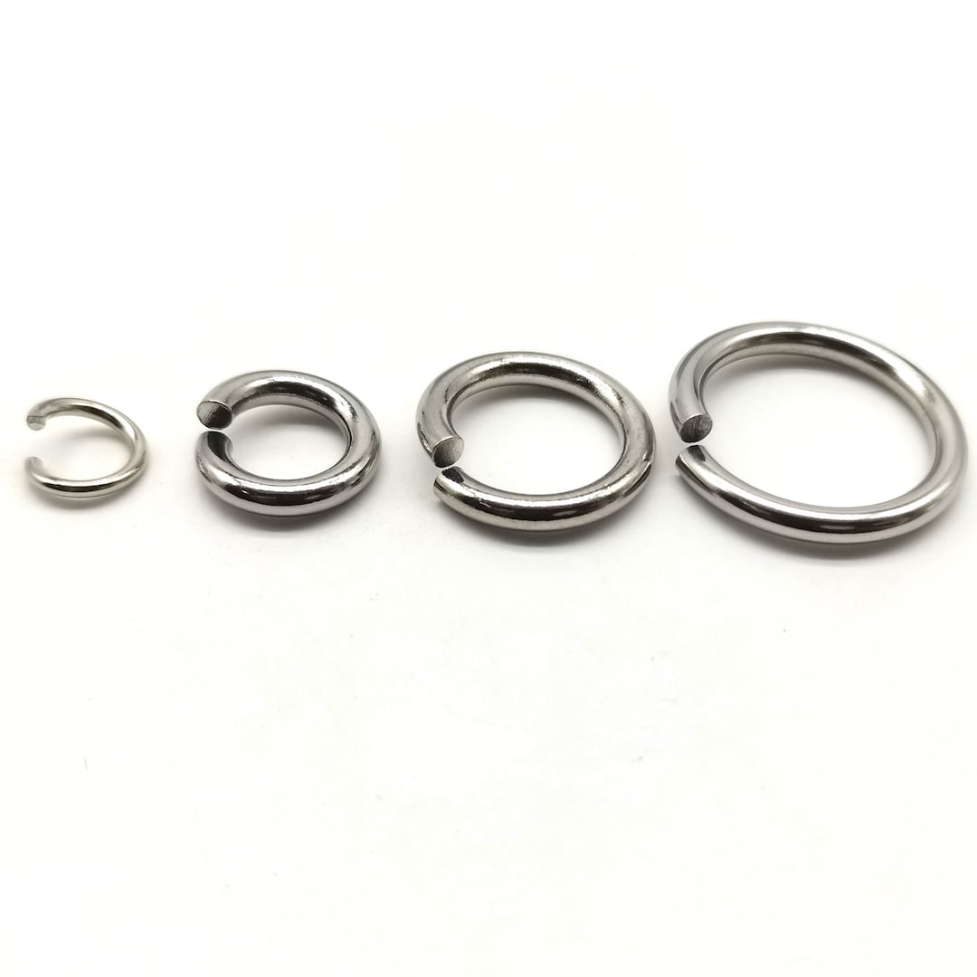 5pcs/lot Stainless Steel Split Ring Key Keychain Jump Rings Chain