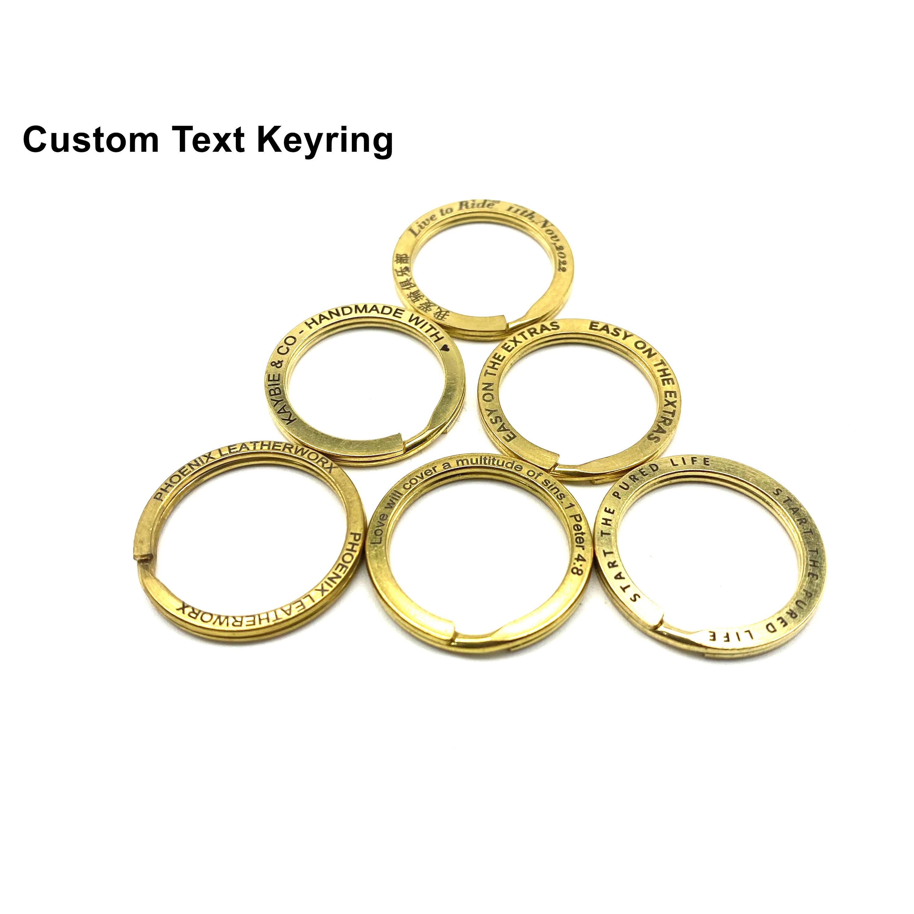 10Pcs Stainless Steel Key Ring For Keys 15-35mm Round Flat Line Key Holder  Split Metal Rings Keyfob keychain making supplies