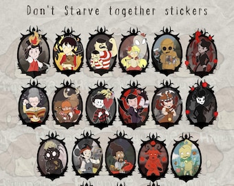 Don't Starve Together stickers dst ds dont starve together indie video game horror survival vinyl sticker waterproof
