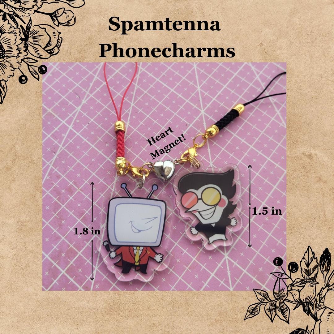 Spamtenna Phone Charm – Deltarune Spamton Tenna Couple Keychain - Etsy