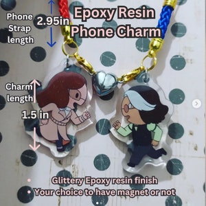 Fionna and Cake phone charm glitter epoxy finish adventure time petrigrof gumlee