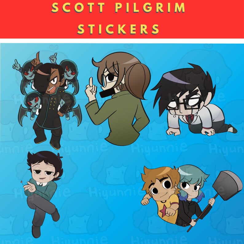 Scott Pilgrim Takes off Vinyl Stickers Fanmade Waterproof Scratchproof