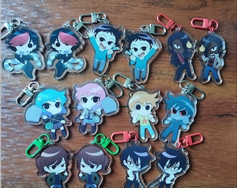 Scott Pilgrim Takes Off fanmade acrylic keychain 2.5in | clear acrylic charms