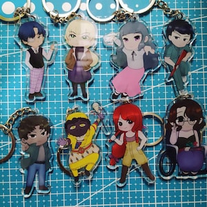 Fear and Hunger acrylic keychains double-sided 2.5in indie game horror funger fanmade