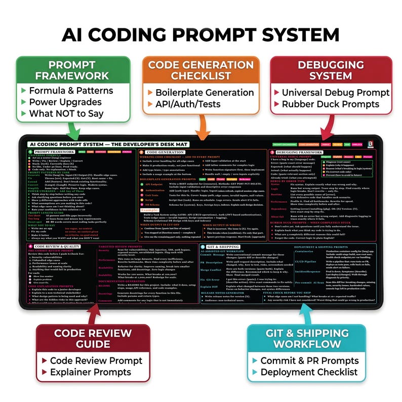 de bureau anti-sèche en python | Référence de codage du programmateur AI Coding CheatSheet