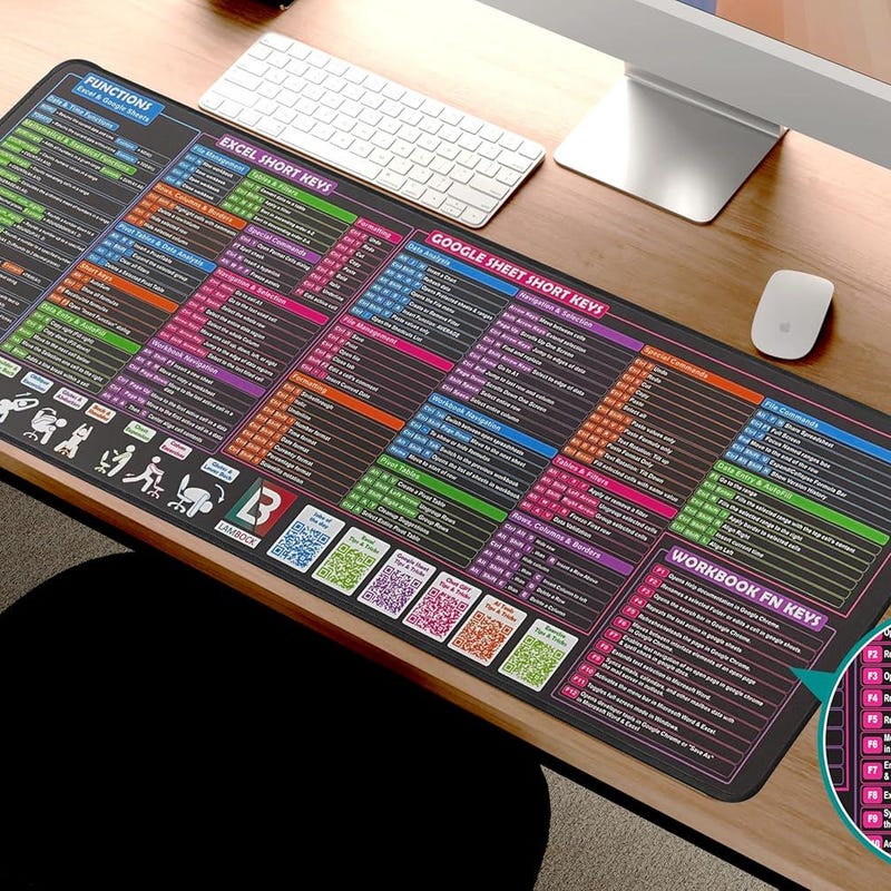 Excel Cheat Sheet Desk Mat - Etsy