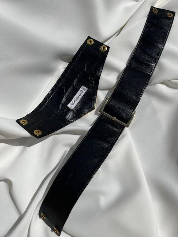 Karl Lagerfeld Black Leather Belt - Etsy display picture 2