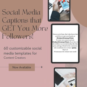 Instagram Captions Toolkit | 60 Days of Captivating Social Media Graphics | Boost Your Instagram Engagement