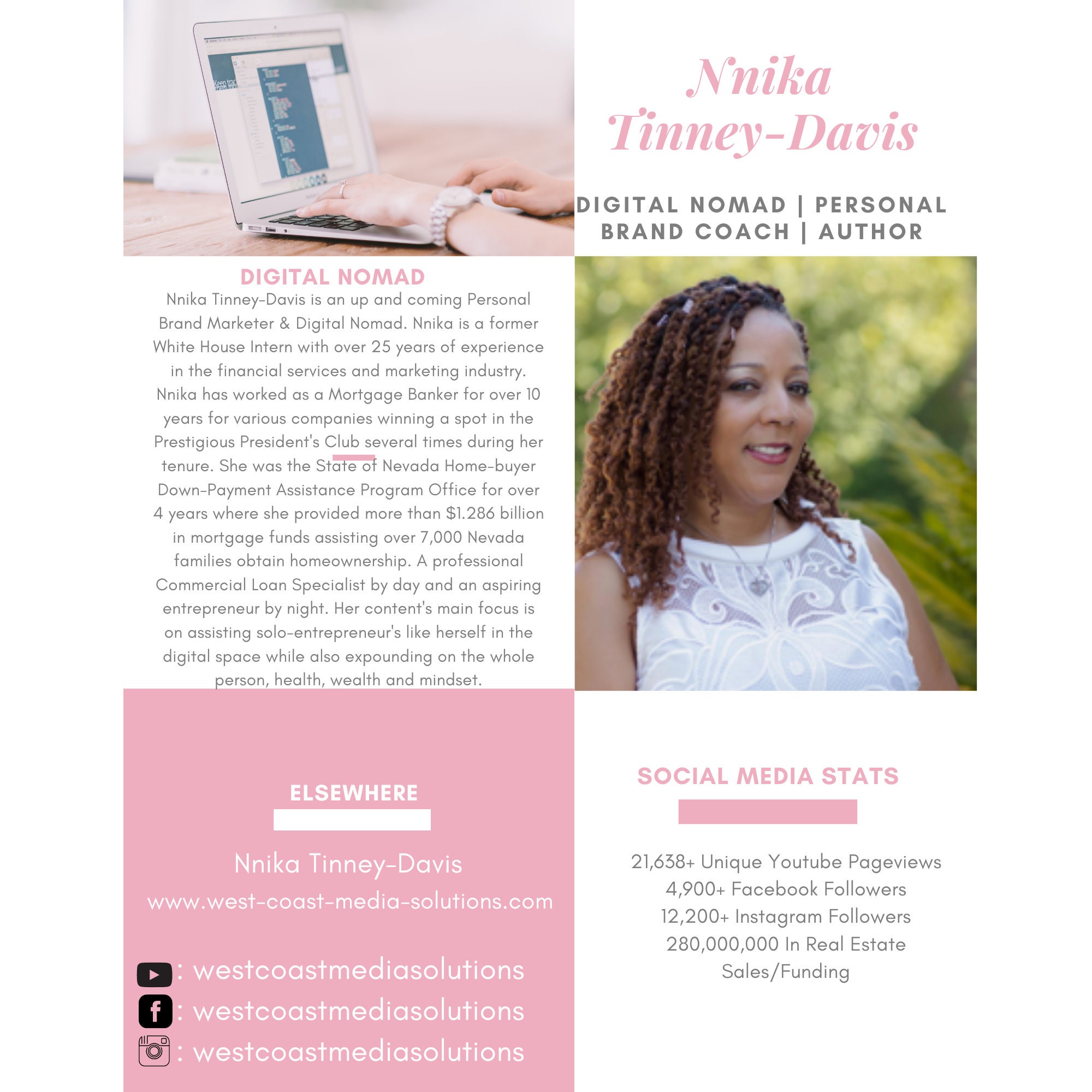 Media Kit Template Author Media Kit Blogger Social Media Kit Facebook