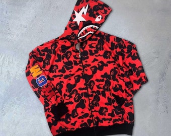 Bape X NBHD Neighborhood Shark Camo Sweat Pants Size Adult Medium