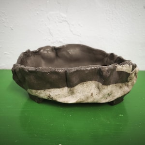 Handmade ceramic pot for bonsai, cacti and succulents