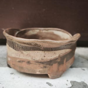 Handgjord keramikkruka för bonsai, kaktusar och suckulenter, unika designföremål