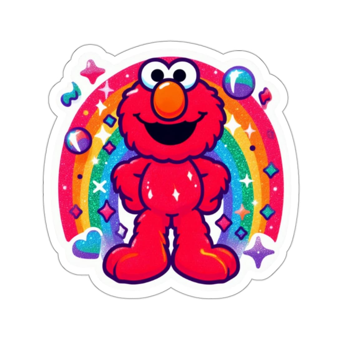Elmo Sticker Sesame Street Sticker Rainbow Elmo Sticker Etsy