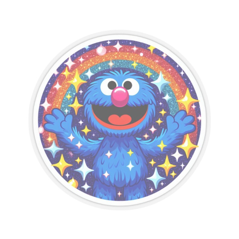 Grover Inspired Sticker Sesame Street Sticker Childhood Sticker