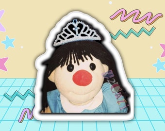 Molly Doll Big Comfy Couch Inspired y2k Sticker 90s Childhood Millennial Throwback Decal Nostalgic Kidcore Sticker