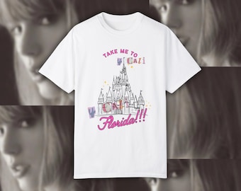 Florida!!! Taylor Swift Shirt TTPD WDW Castle Unisex Comfort Colors T-Shirt Disney World Vacation Swiftie Tortured Poets Department Shirt