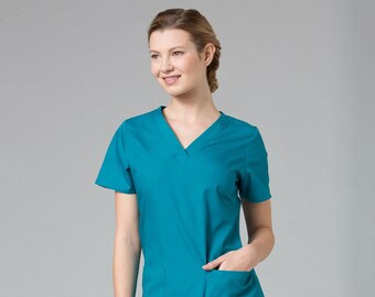 Red Panda Brand V-Neck Scrub Tops - Comfortable, Stylish, and Functional | Elevate Your Work Attire