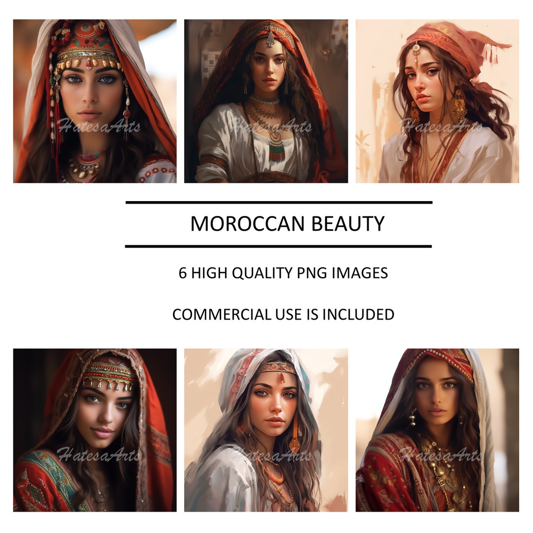 Moroccan Beauty I 6 High Quality Pngs Junk Journal, Digital Planner ...