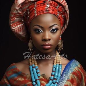Traditional Nigerian Woman I Yoruba I PNG, SVG I Junk Journal, Digital Planner, Wall Art I Commercial Use I Instant Digital Download