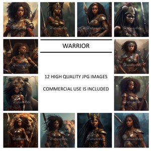 Warrior I 12 High Quality JPGs I Junk Journal, Digital Planner, Wall Art I Commercial Use I Instant Digital Download