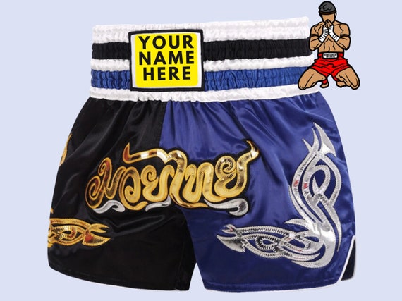 Men's Muay Thai Fight Shorts Boxing Kickboxing Shorts With Embroidery