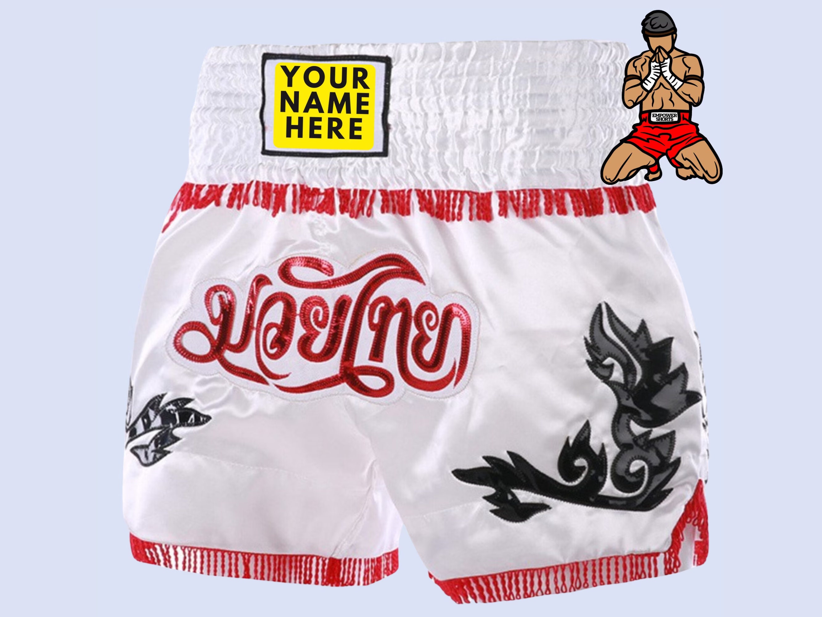 Short kick boxing personnalisé hotsell