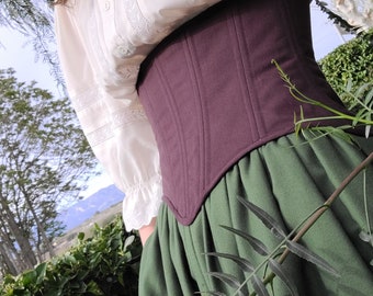 Corsage corset sous la poitrine en marron, ceinture corset sous la poitrine, corset avec baleines en acier, corset de base cottage fée elfe hobbit cosplay taille formateur