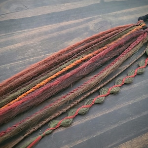 Hecate Witchy forest Witch Braids on hairband, de dreads extensions, se extensions pagan fairytale dreads, forest druid dark viccan set