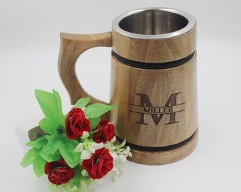 Personalisierter Bierkrug, Glas, kundenspezifischer Bierkrug, gravierter Bierkrug, Groomsmen Bierkrug |