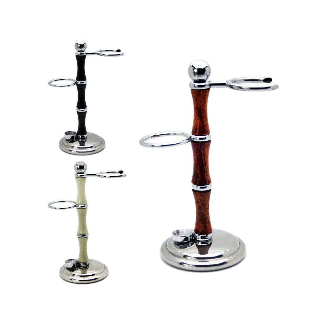 Handmade Shaving Stand 2 in 1 Brush and Razor Stand Holder Nonrustic