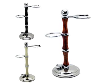 Handmade Shaving Stand - 2 in 1 - Brush and Razor Stand Holder - Non-Rustic - Stainless Steel - Shaving Brush Stand - Razor Holder