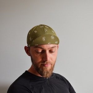 Cycling cap  polyester in three colors