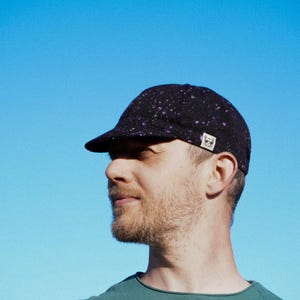 Cycling Cap Hand-Painted  | Black Cotton space | Unique Under-Helmet Cap | 2 Sizes