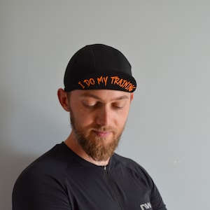 Breathable Cycling Cap – Lightweight Polyester Bike Hat – “I Do My Training” – Quick Dry Summer Gravel and road Cap
