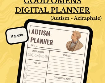 Agenda pour l'autisme inspiré d'Aziraphale | De bon augure