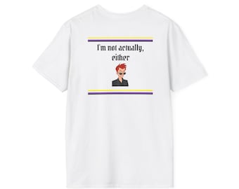 De bons présages | -shirt Crowley non binaire | T-shirt graphique minimaliste