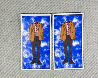 Pegatinas brillantes y resistentes a las salpicaduras del traje del Undécimo Doctor de Doctor Who