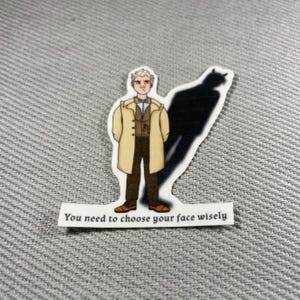 Good omens | Crowley as aziraphale glossy and splashproof stickers image 3