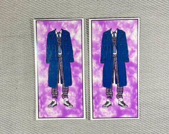 Pegatinas brillantes y resistentes a las salpicaduras del traje del Decimocuarto Doctor de Doctor Who