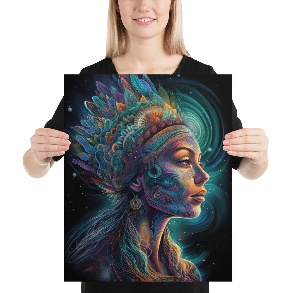 Psychedelic Art Psychedelic Wall Art Psychedelic Women Trippy Poster ...