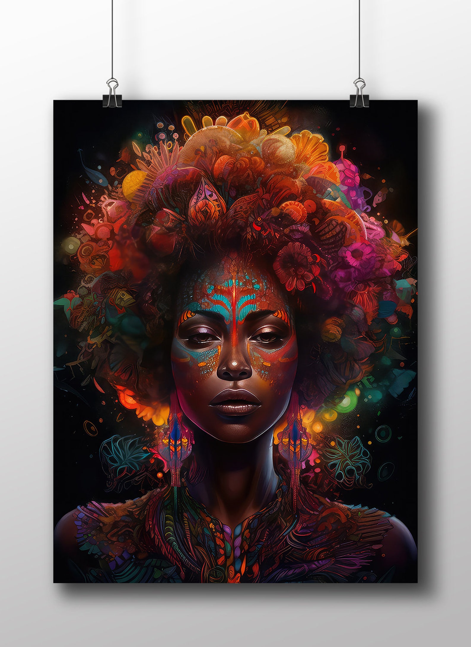 Afro Portrait Afro Queen Nubian Queen Afro Centric Afro Art Afro Il 1588xN.5575699371 Tqnq