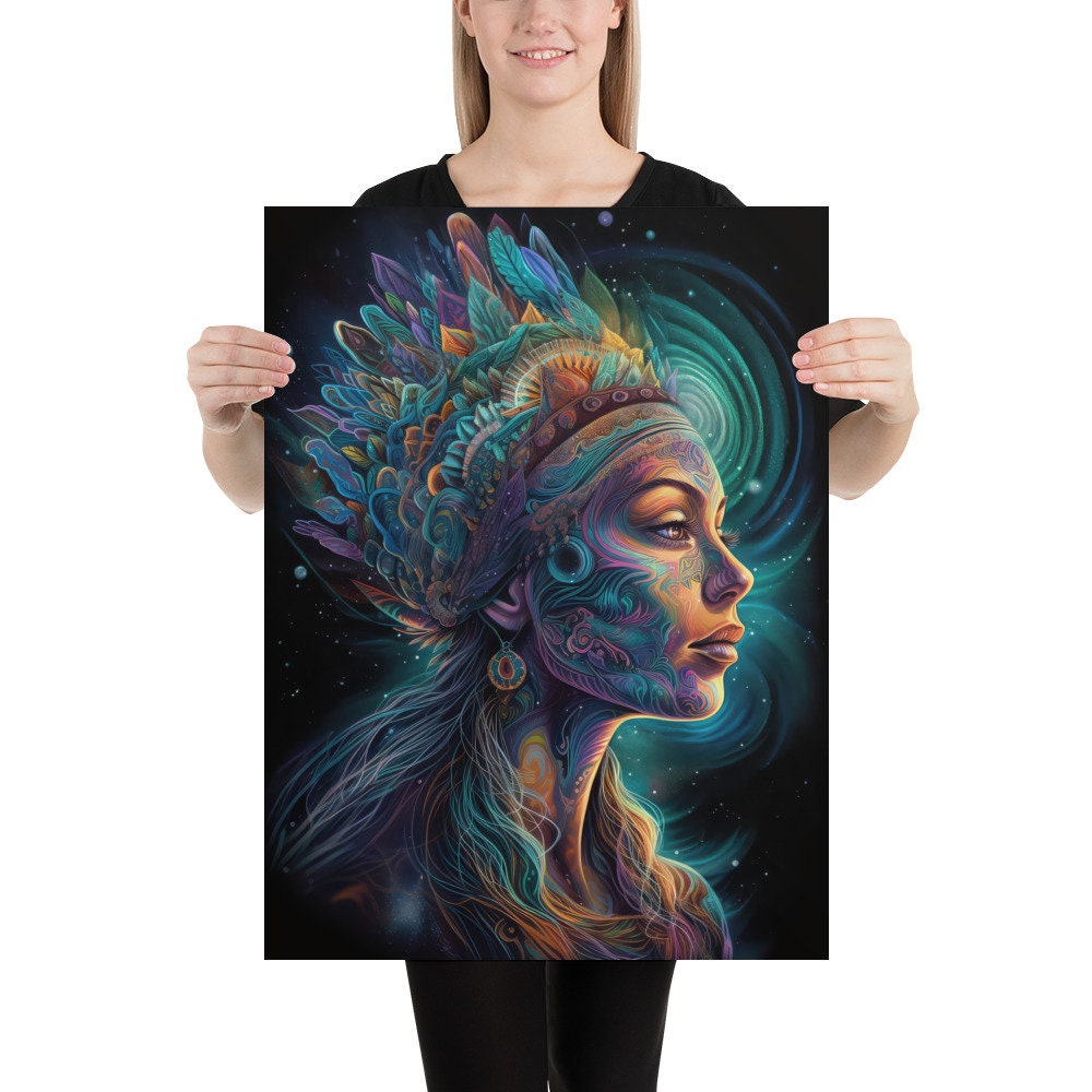Psychedelic Art Psychedelic Wall Art Psychedelic Women Trippy Poster ...
