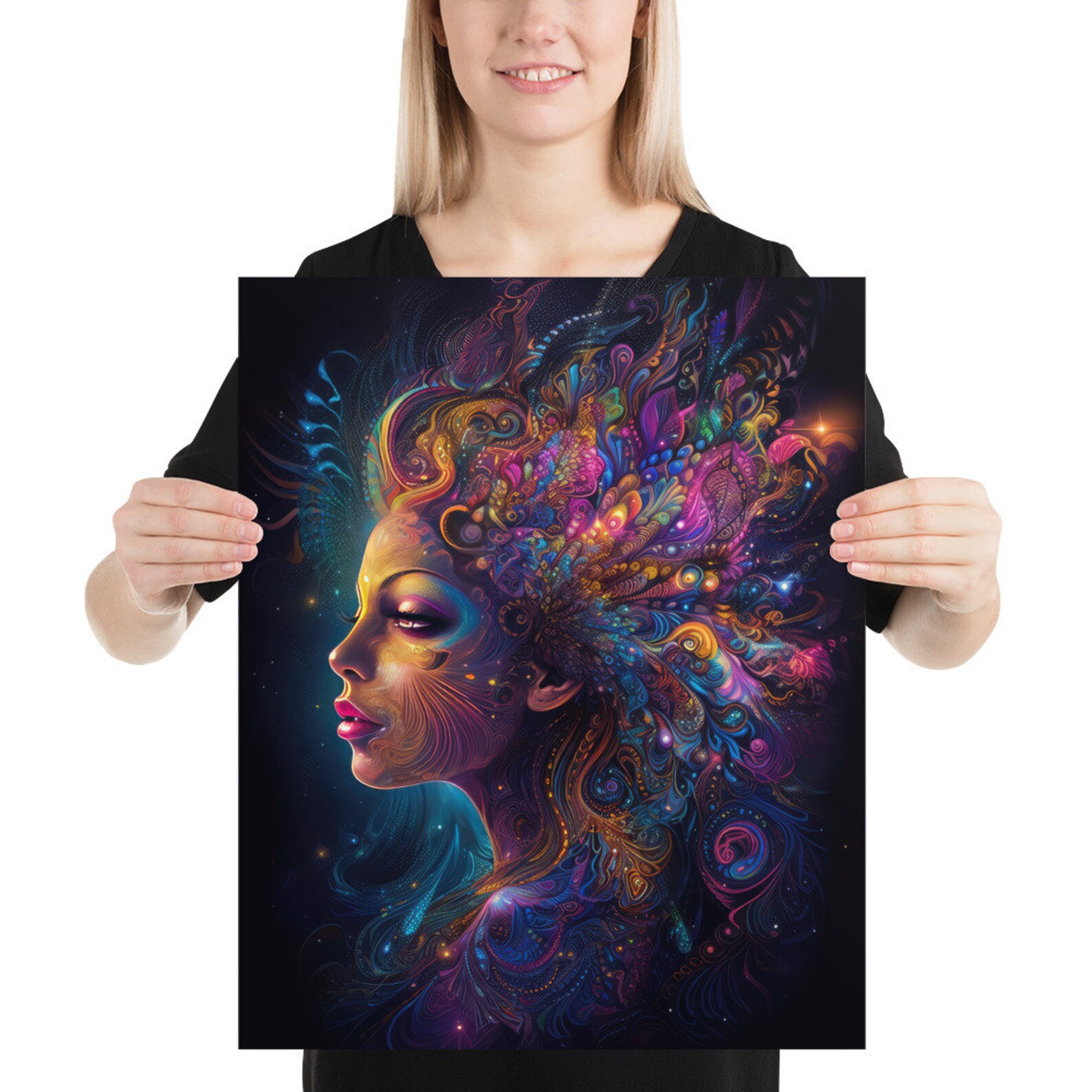 Psychedelic Art Psychedelic Wall Art Psychedelic Women Trippy Poster ...