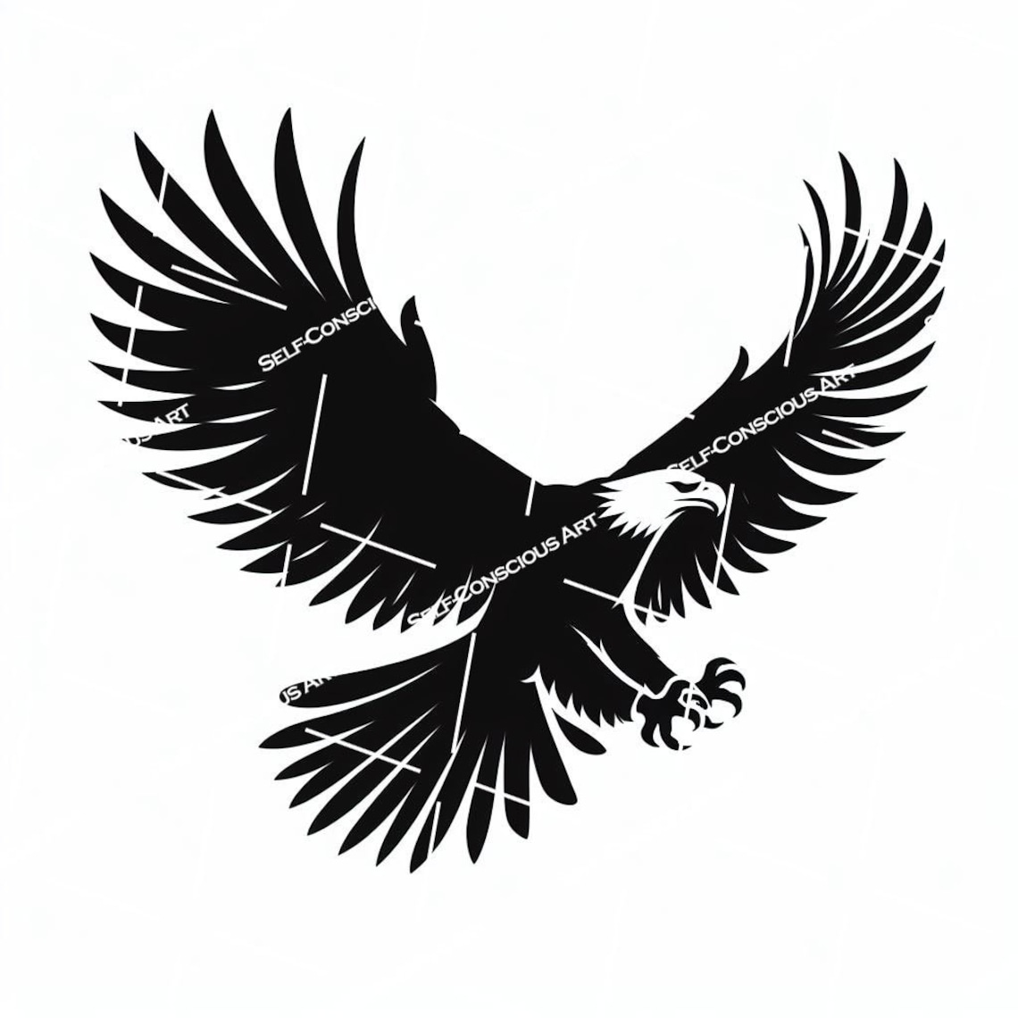 Flying Eagle SVG Eagle Png Eagle Silhouette Svg Bald Eagle Svg American ...