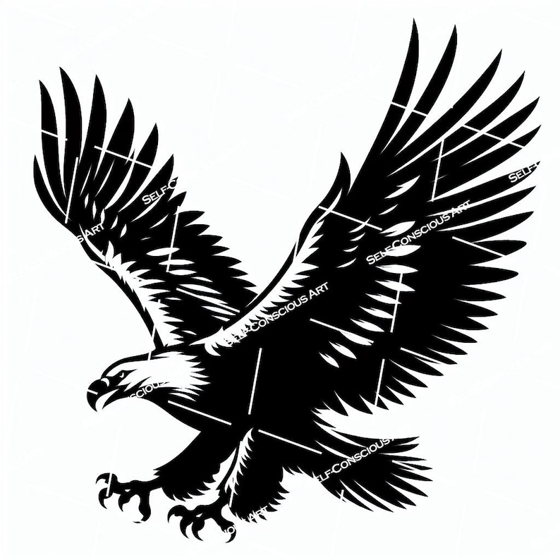 Flying Eagle SVG Eagle Png Eagle Silhouette Svg Bald Eagle Svg American ...